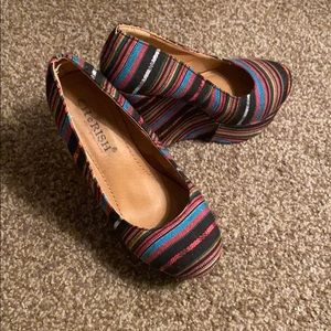 CHERISH Multicolored wedge heels